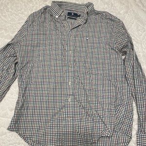 Men’s Southern Shirt Company button down. Purple, green, blue pattern